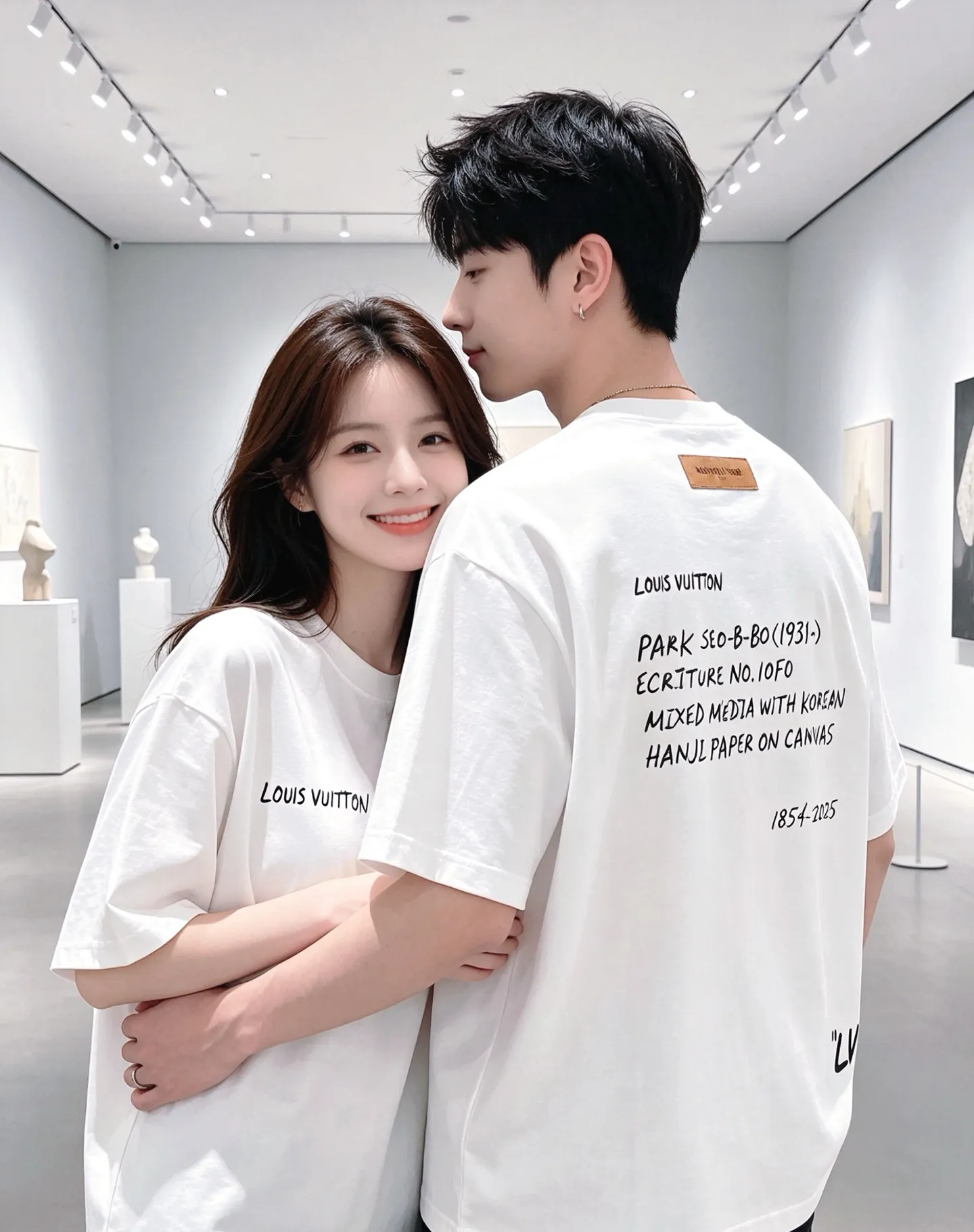 Louis Vuitton/Louis Vuitton short sleeves with slogan printed letters on the chest